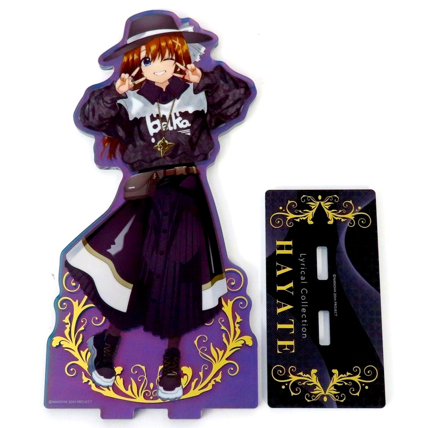 Hayate Yagami Hologram Acrylic Stand Figure Lyrical Collection Ver. Magical Girl Lyrical Nanoha Lyrical Store NANOHA 20th Anniv Lyrical Collection [USED]