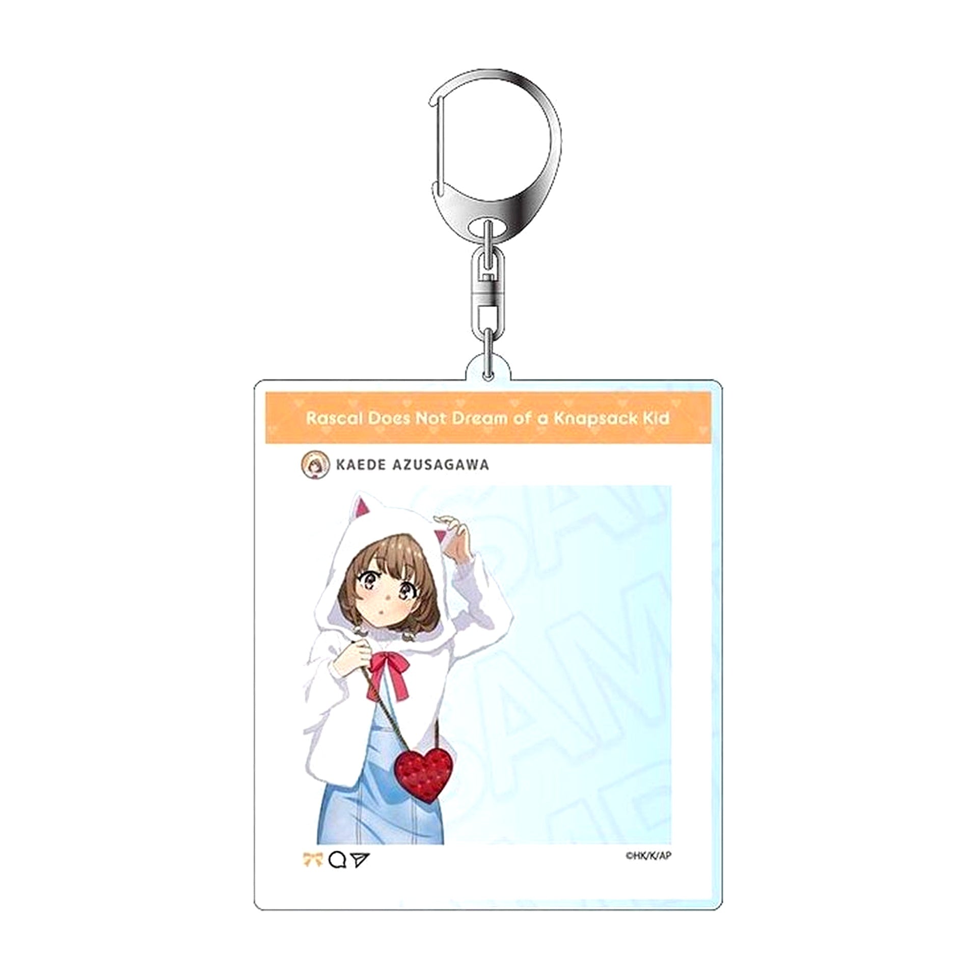 Kaede Azusagawa winter ver Rascal Does Not Dream of a Knapsack Kid SNS Style Keychain POP UP SHOP [USED]