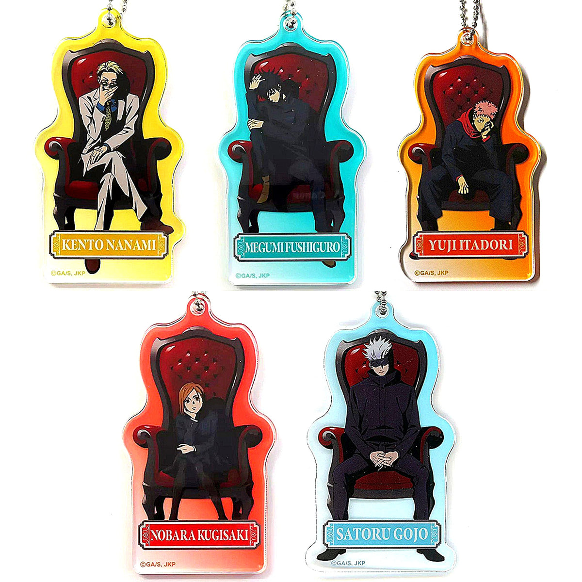 Set of 5 Jujutsu Kaisen TD Acrylic Keychain Chair: Red [USED]