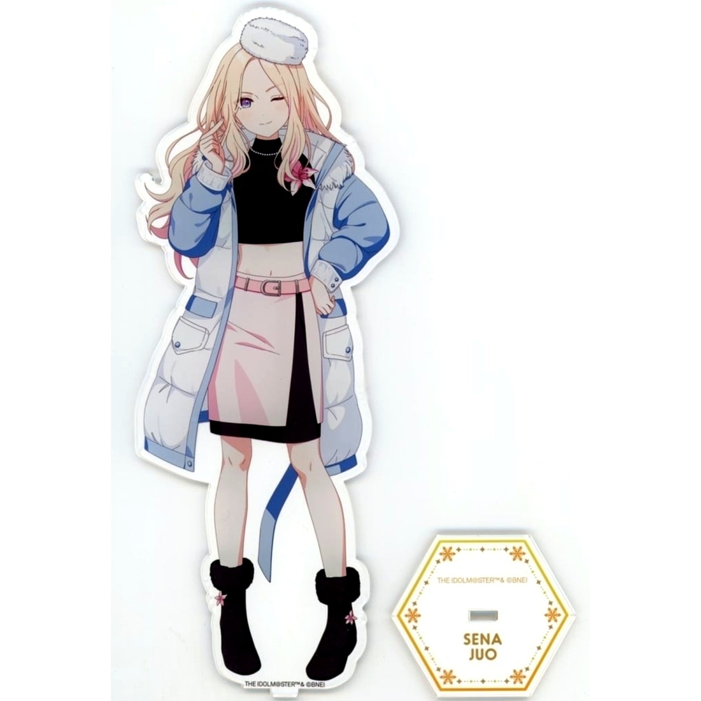 Sena Juo Gakuen Idolmaster BIG Drawn Acrylic Stand Atfes Sayama Ski Resort Sayama Winter mode [USED]