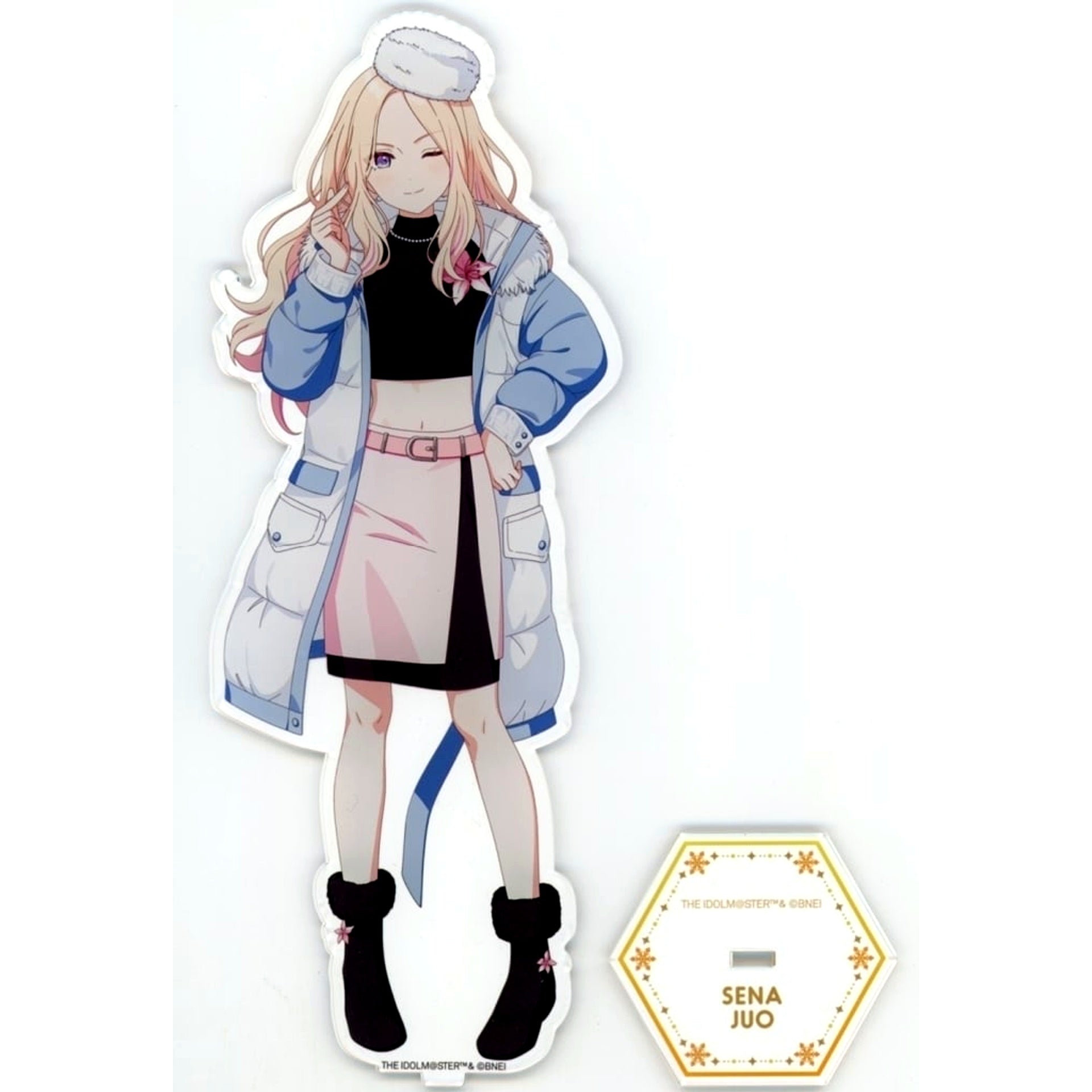 Sena Juo Gakuen Idolmaster BIG Drawn Acrylic Stand Atfes Sayama Ski Resort Sayama Winter mode [USED]