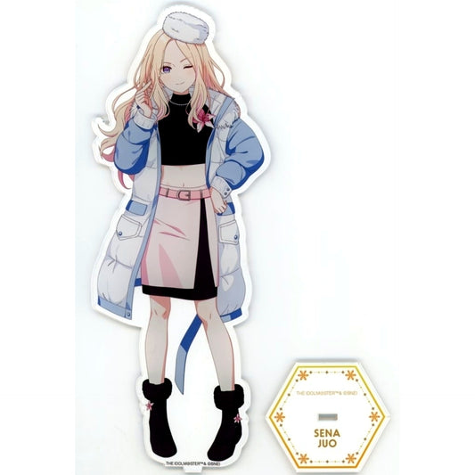 Sena Juo Gakuen Idolmaster BIG Drawn Acrylic Stand Atfes Sayama Ski Resort Sayama Winter mode [USED]