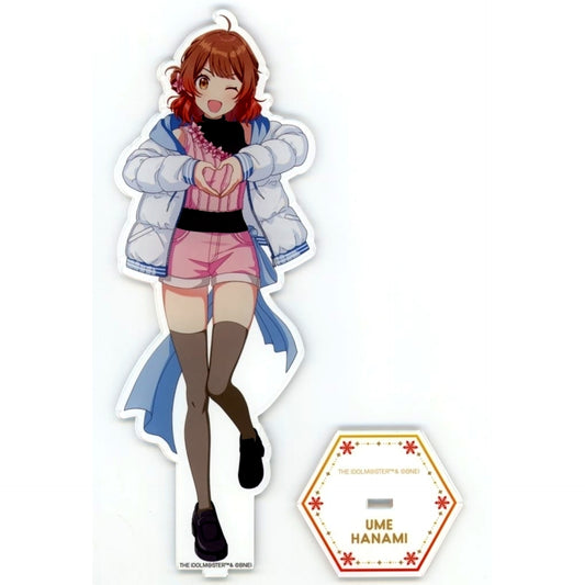 Ume Hanami Gakuen Idolmaster BIG Drawn Acrylic Stand Atfes Sayama Ski Resort Sayama Winter mode [USED]