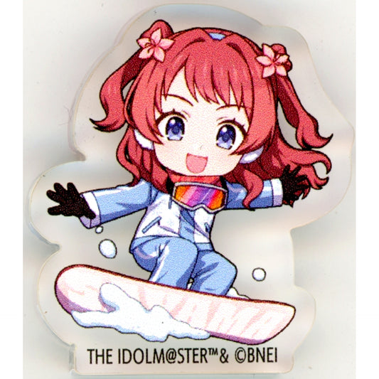 Saki Hanami Gakuen Idolmaster Mini Character Matte Acrylic Block AtofES x Sayama Ski Resort Sayama Winter mode [USED]