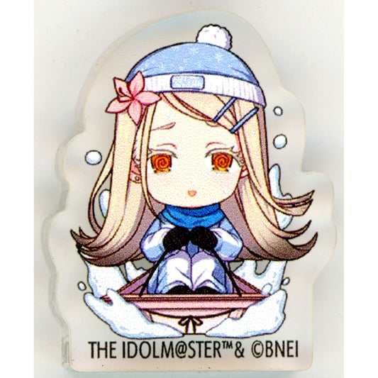 Hiro Shinozawa Mini Character Matte Acrylic Block Gakuen Idolmaster x Atfes x Sayama Ski Resort Sayama Winter Mode [USED]