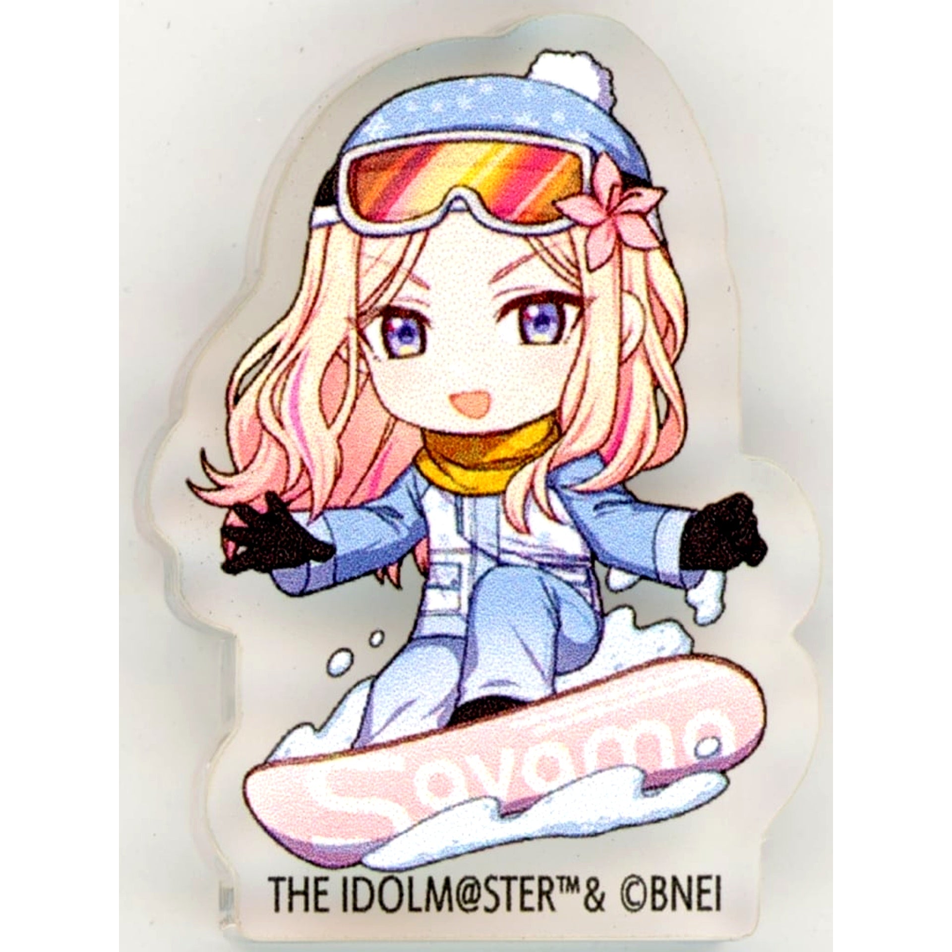 Sena Juo Gakuen Idolmaster Mini Character Matte Acrylic Block At Fes Sayama Ski Resort Sayama Winter mode [USED]
