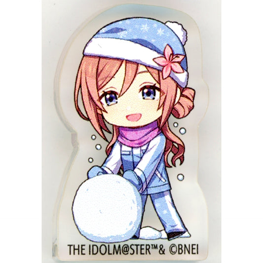 Rinami Himesaki Gakuen Idolmaster Mini Character Matte Acrylic Block AtofES x Sayama Ski Resort Sayama Winter mode [USED]