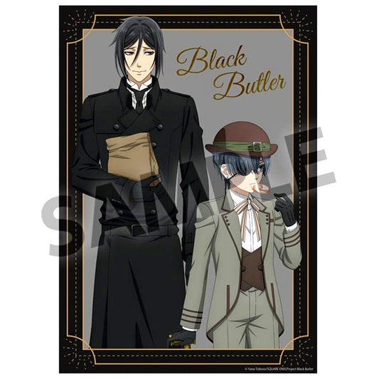 Sebastian Michaelis & Ciel Phantomhive Illustration Acrylic Plate Black Butler: Public School Arc [USED]