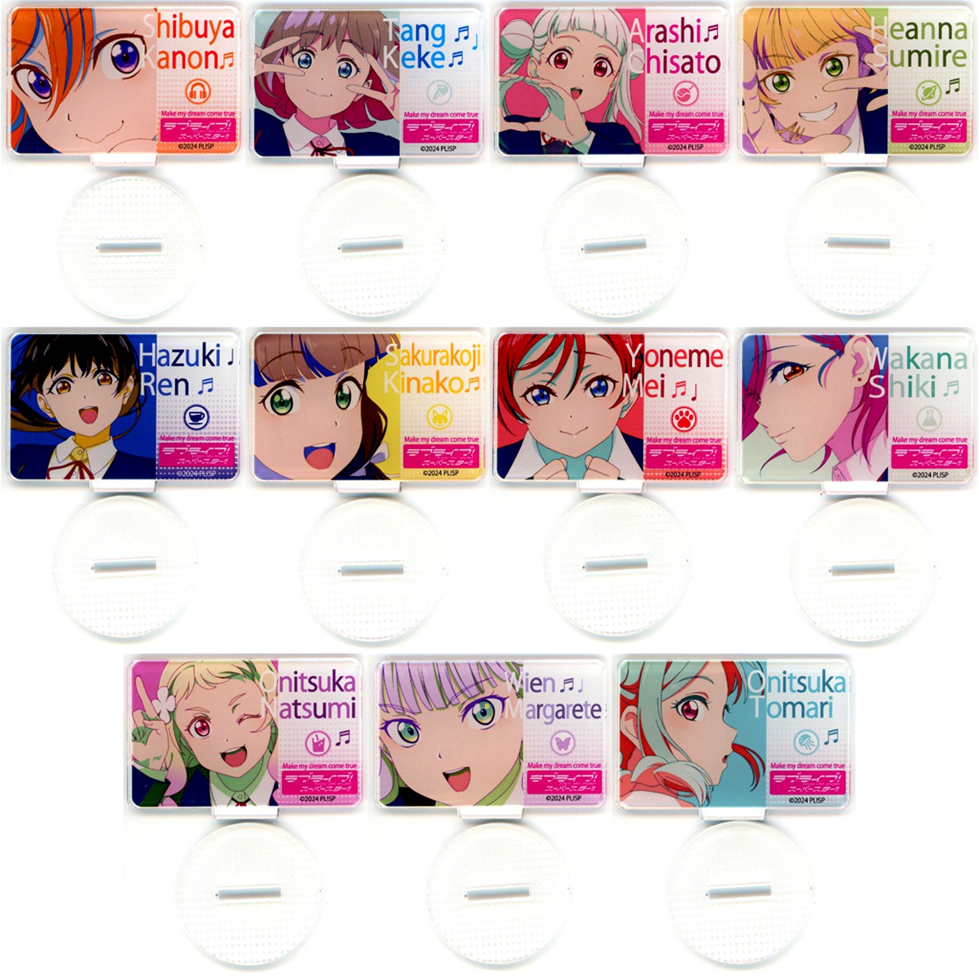 Set of 11 Acrylic Stand Collection Love Live! Superstar!! O.A.M.C. [USED]