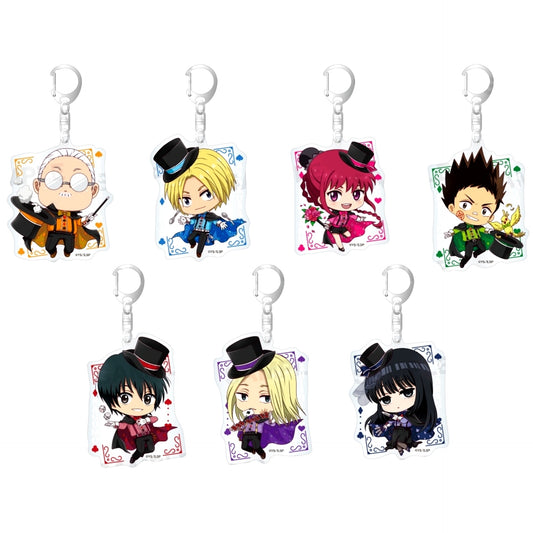 Set of 7 SAKAMOTO DAYS Trading Acrylic Keychain Chara Hoppin! Magician ver. [USED]