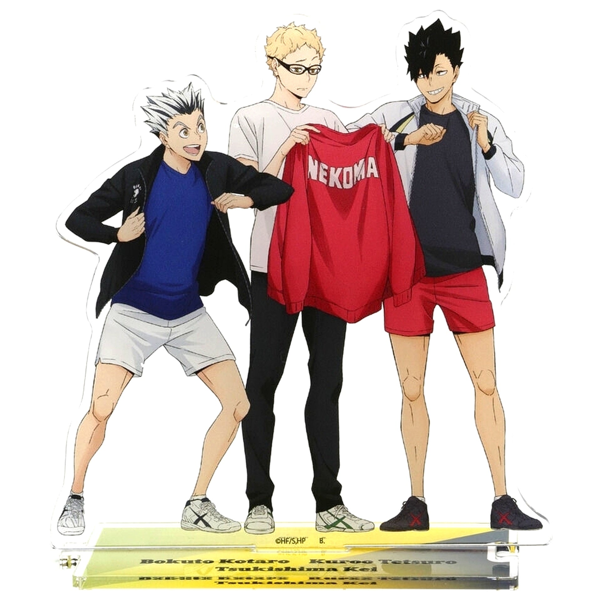 Kei Tsukishima & Tetsuro Kuroo & Kotaro Bokuto Newly Drawn Connecting Acrylic Stand Haikyu!! [USED]