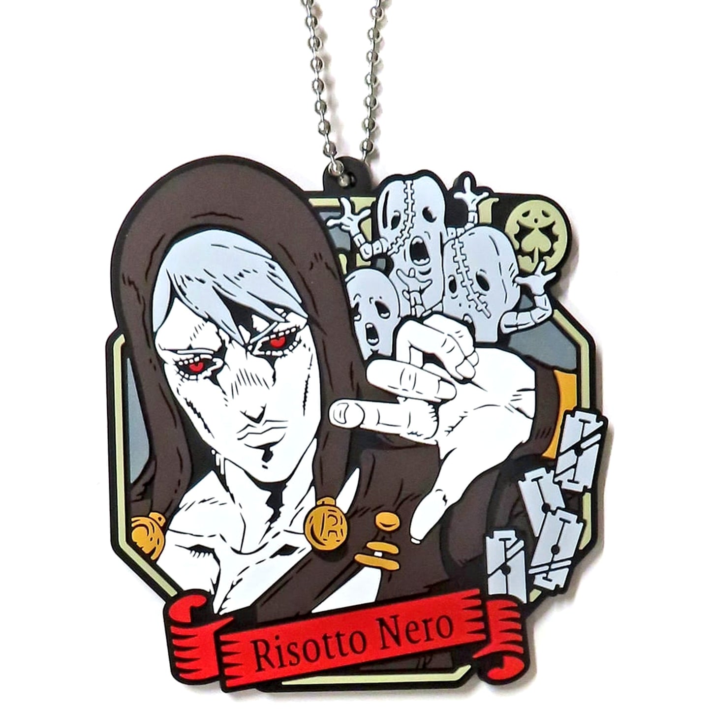 JoJo's Bizarre Adventure Risotto Nero Ichiban Kuji Golden Wind Hitman Team Rubber Charm Prize K [USED]