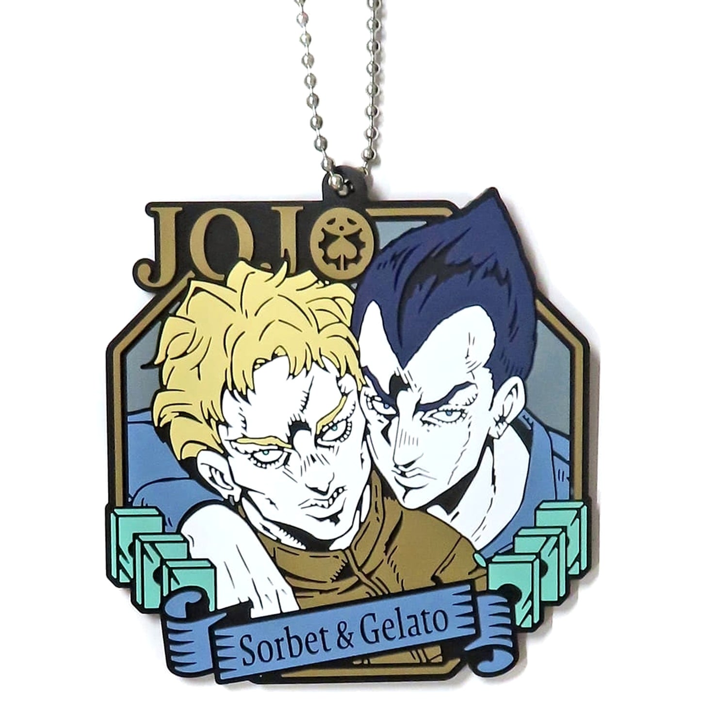 JoJo's Bizarre Adventure Sorbet Gelato Ichiban Kuji Golden Wind Hitman Team Rubber Charm Prize K [USED]