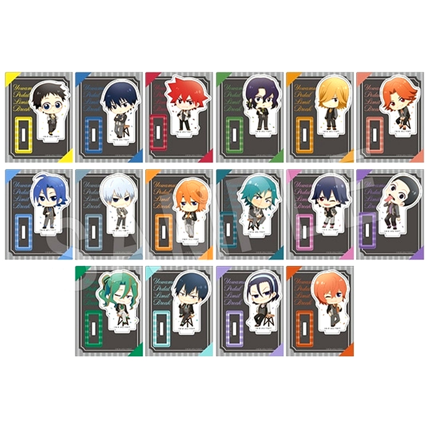 Set of 16 Yowamushi Pedal LIMIT BREAK Trading Acrylic Stand Celebrate ver. [USED]