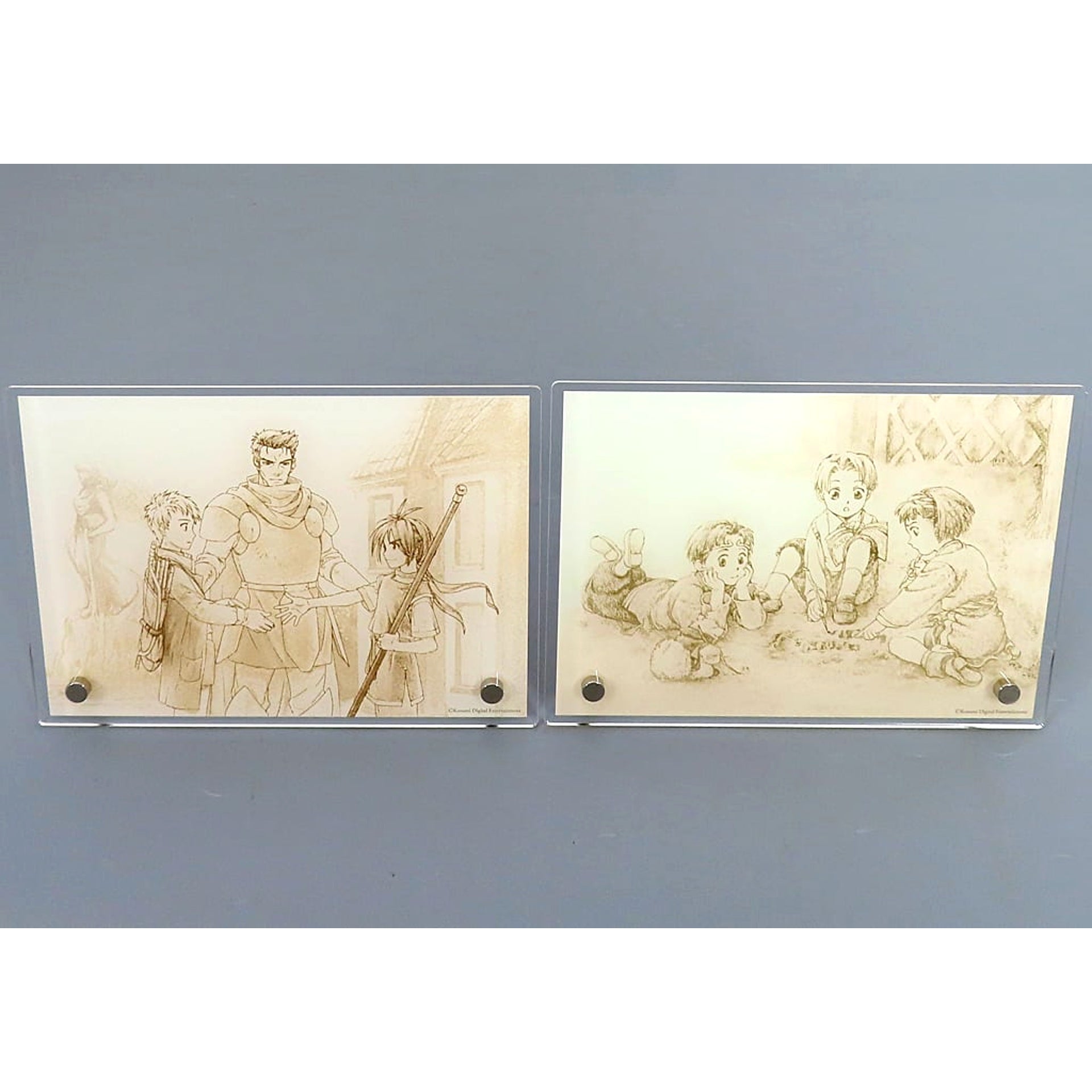 Suikoden I and II HD Remaster Gate Rune War and Dunan Unification War 2 Types set Acrylic Board KONAMI STYLE Exclusive Included with PS5/Switch Game Acrylic Item [USED]