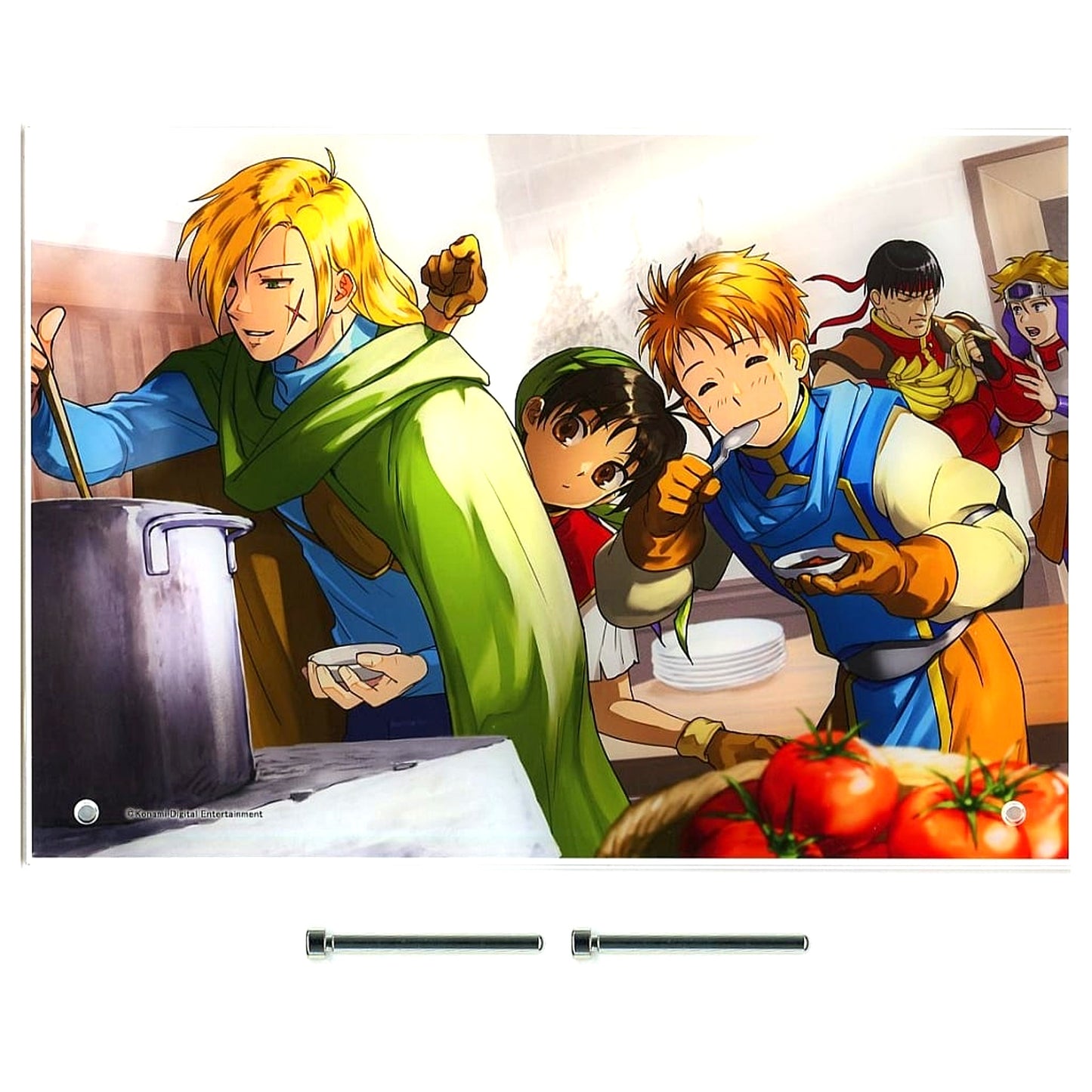 Suikoden I and II HD Remaster Gate Rune and Dunan Unification Wars Group Newly Drawn Illustration A4 Acrylic Panel PS5/Switch Game Famitsu DX Pack Included Bonus Single [USED]