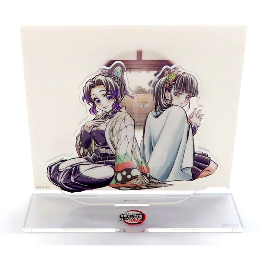 Shinobu Kocho & Kanao Tsuyuri Hashira Newly Drawn Illustration Shinobu and Kanao Acrylic Stand with Background Demon Slayer: Kimetsu no Yaiba Hashira Training Arc x ufotable Cafe x Machi Asobi CAFE Real-Time Cafe [USED]