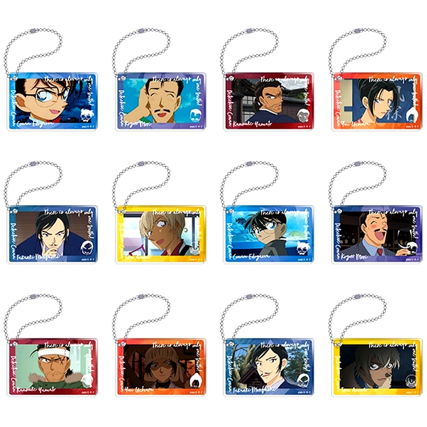 Set of 12 Detective Conan Acrylic Keychain Collection [USED]
