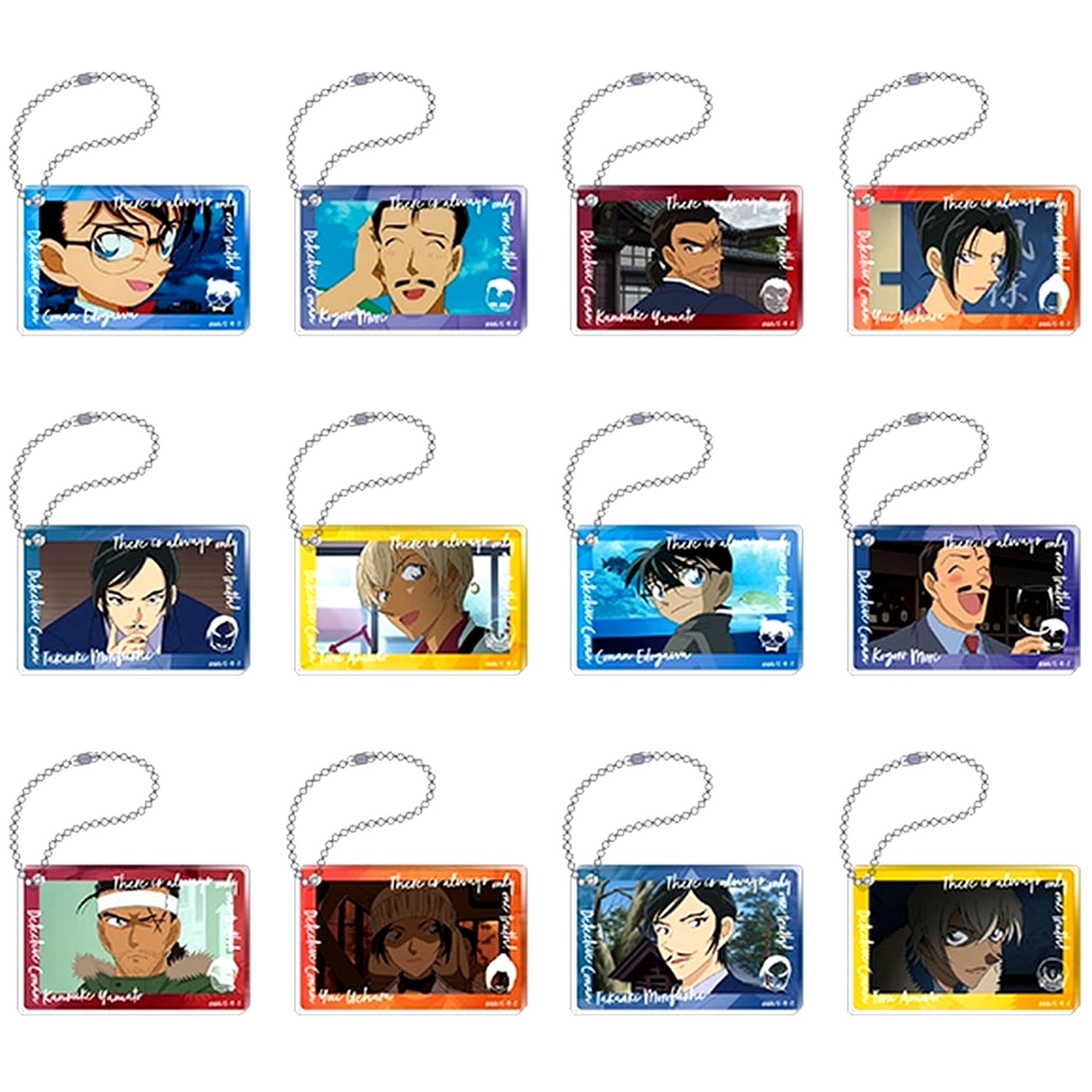 Set of 12 Detective Conan Acrylic Keychain Collection [USED]