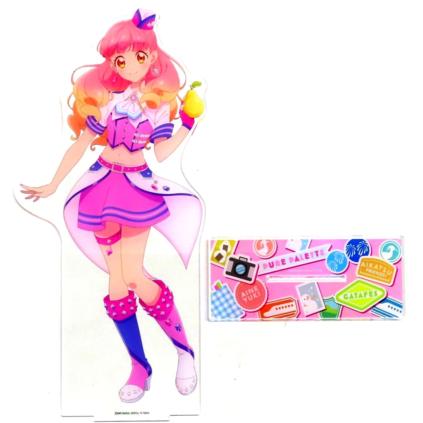 Aine Yuuki Aikatsu Friends! Gatafes Illustration Super Large Acrylic Stand [USED]