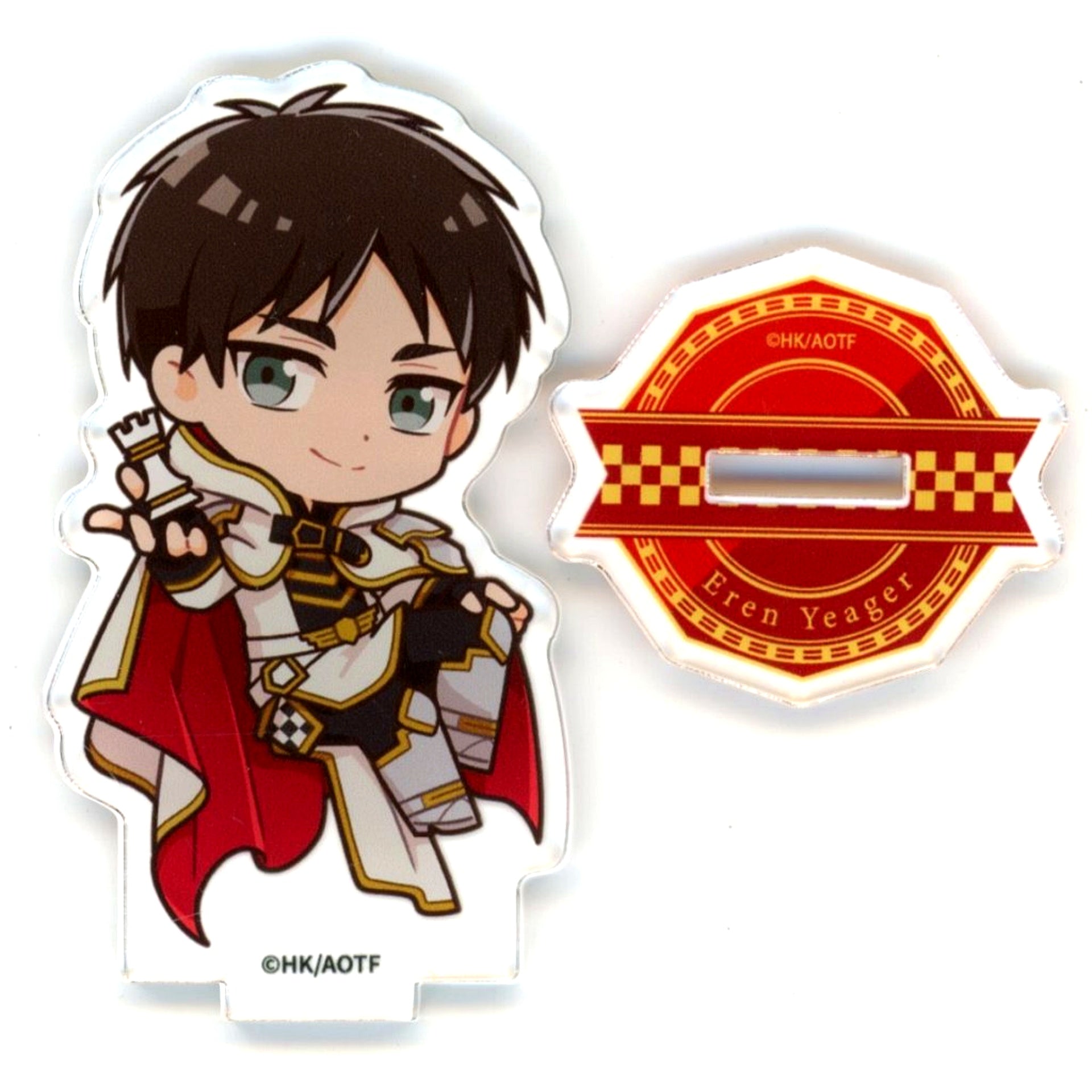 Eren Yeager Acrylic Stand Marukuji Attack on Titan Chess Style Chibi Char Ver. Daikichi-1 [USED]