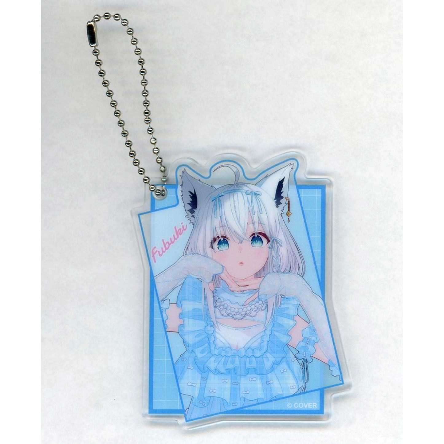 Shirakami Fubuki Acrylic Keychain Virtual YouTuber Hololive Magazine Series -Spotlight- Vol.1 [USED]