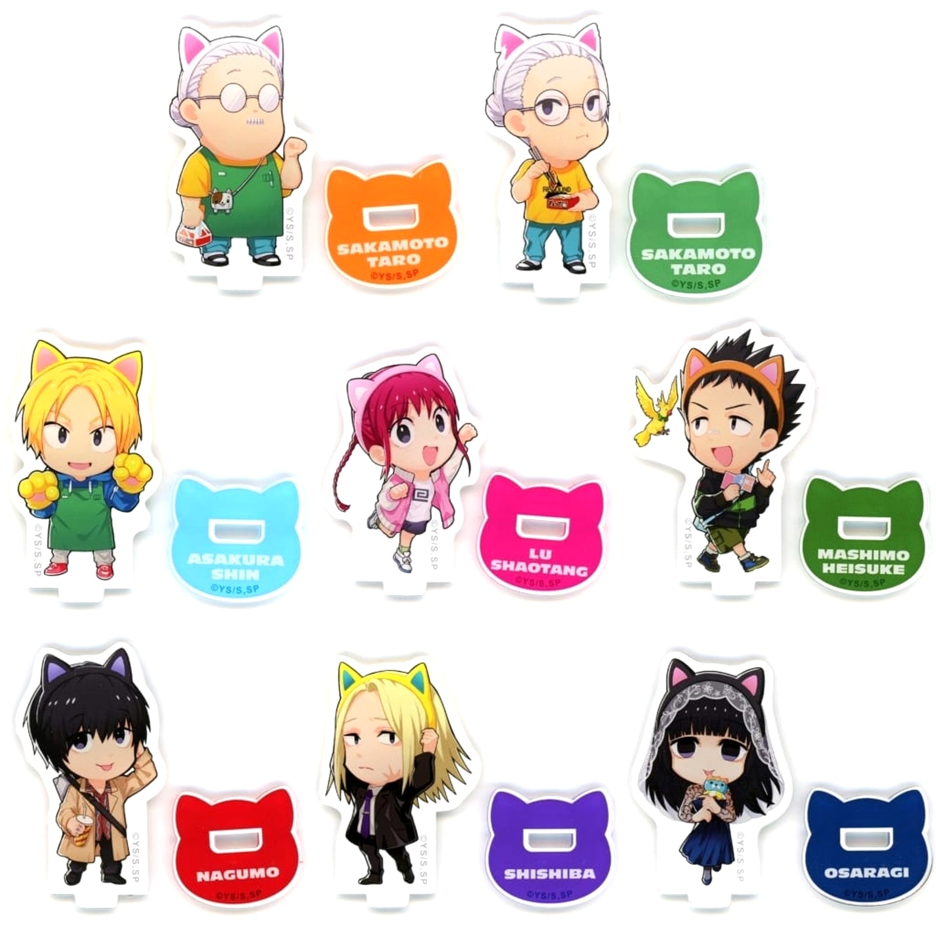 Sakamoto Days Taro Sakamoto & Others All 8 Types Set Mini Acrylic Stand Collection In Namja Town Infiltration Mission Exclusive Acrylic Stands [USED]
