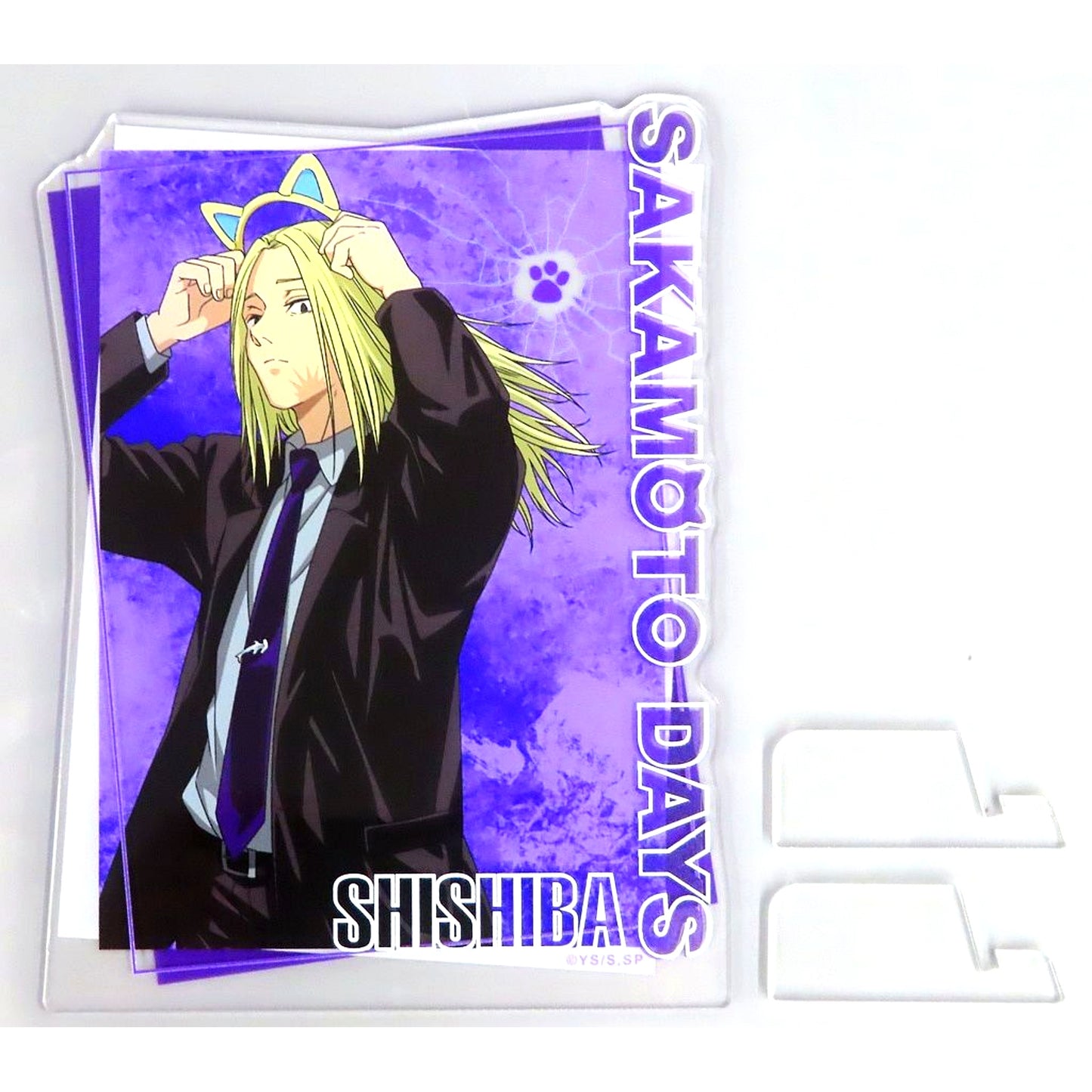 Shishiba A Prize Sakamoto Days in Namjatown Execute the Infiltration Mission Minigame Tell Shin Telepathy Mission Illustration Acrylic Board [USED]