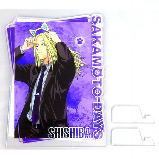Shishiba A Prize Sakamoto Days in Namjatown Execute the Infiltration Mission Minigame Tell Shin Telepathy Mission Illustration Acrylic Board [USED]