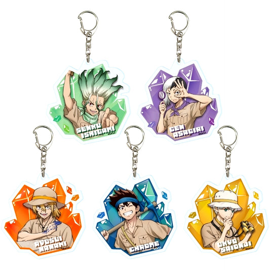 Dr. STONE Acrylic Keychain 09 Explorer ver Drawn Illustration Set of 5 [USED]