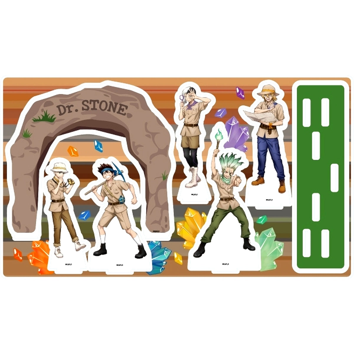 All Characters 04. Explorer Ver. Illustration Dr. STONE Premium Acrylic Diorama Plate [USED]