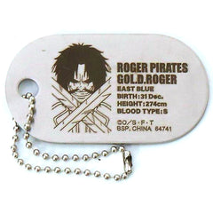 One Piece Gol D. Roger Ichiban Kuji Roger Pirates Legendary Pirate Dog Tag Metal Charm Prize G Charm [USED]