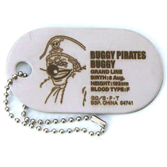 One Piece Buggy Ichiban Kuji Roger Pirates Legendary Pirate Dog Tag Metal Charm Prize G Charm [USED]