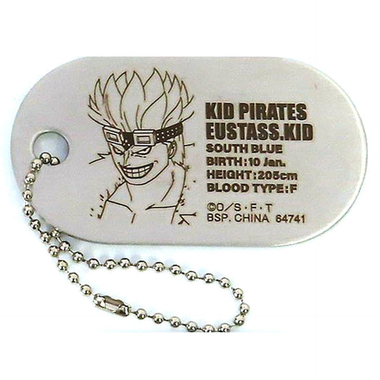 One Piece Eustace Kid Ichiban Kuji Roger Pirates Legendary Pirate Dog Tag Metal Charm Prize G Charm [USED]