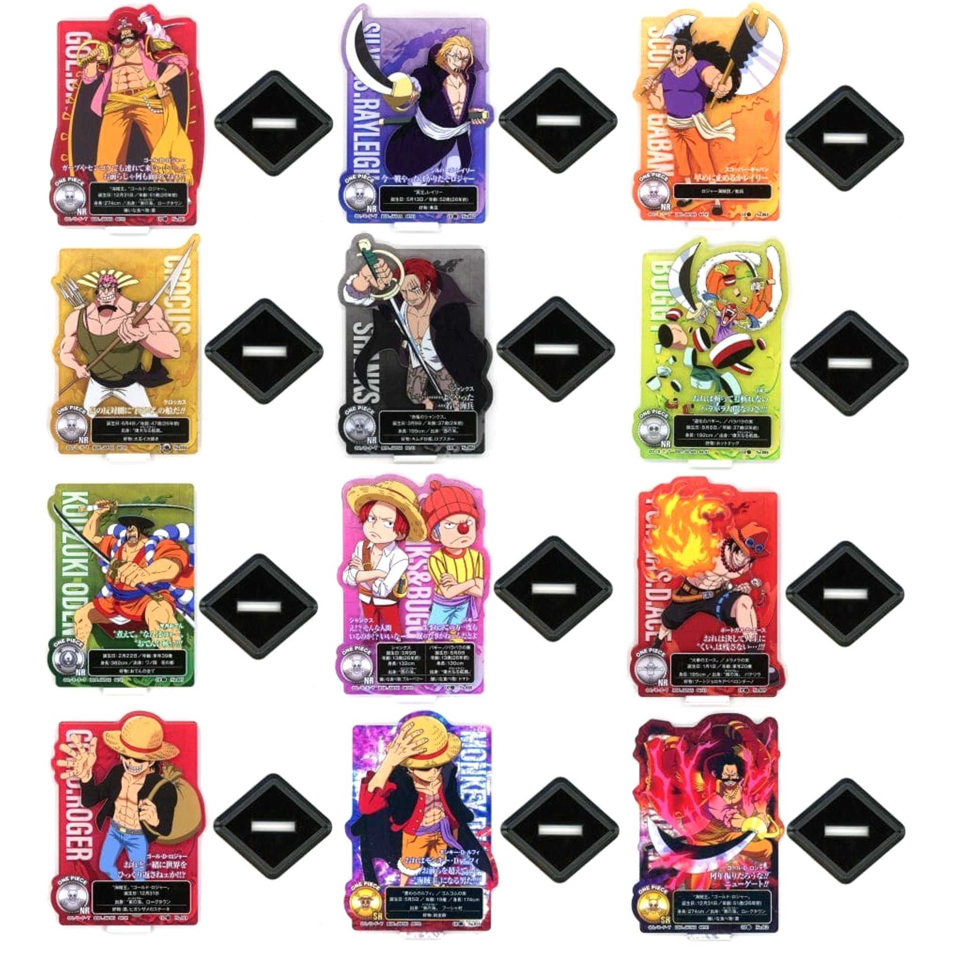 One Piece Shanks & Others All 12 Types Set Ichiban Kuji Roger Pirates Legendary Pirate Acllect Prize H Acrylic Stands [USED]