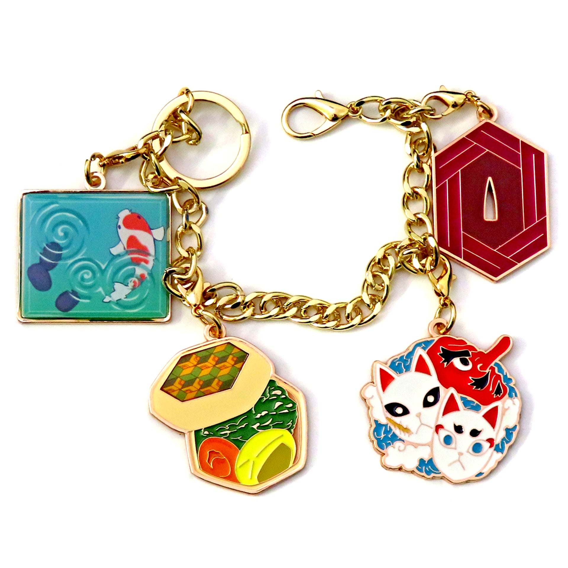 Giyu Tomioka Demon Slayer x ufotable Cafe x Machi Asobi CAFE Giyu Tomioka Birthday Festival 2025 Japanese Sweets Bag Charm [USED]