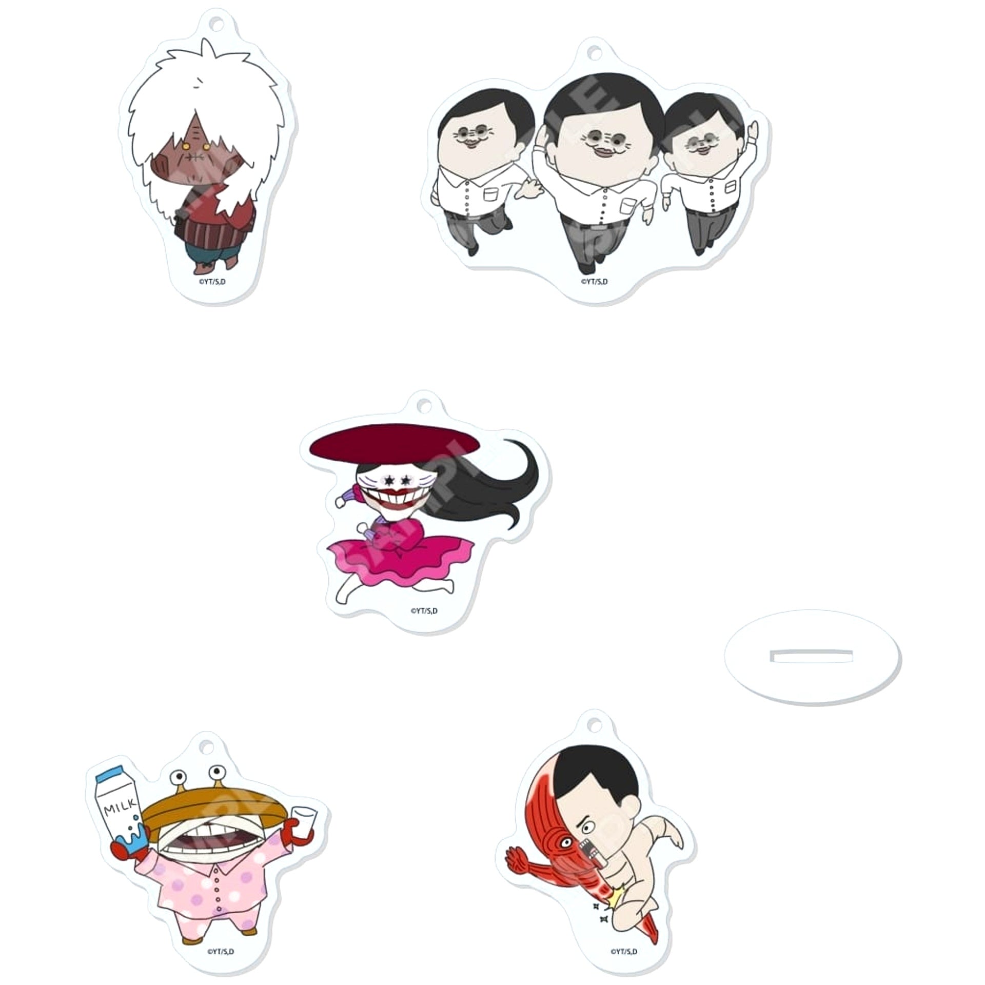 Dandadan Chirukore Marutto Stand Keychain 01.B Complete Set of 5 [USED]
