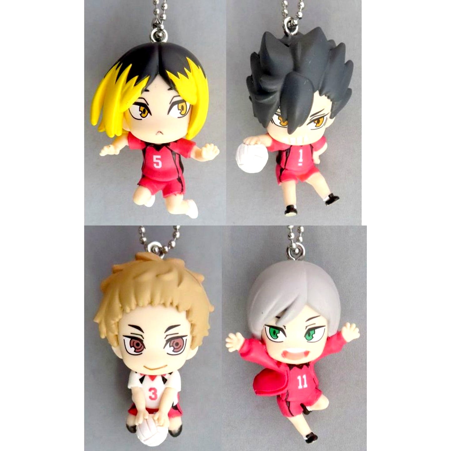 Set of 4 DefoFig! Haikyu!! Nekoma High School Keychain [USED]