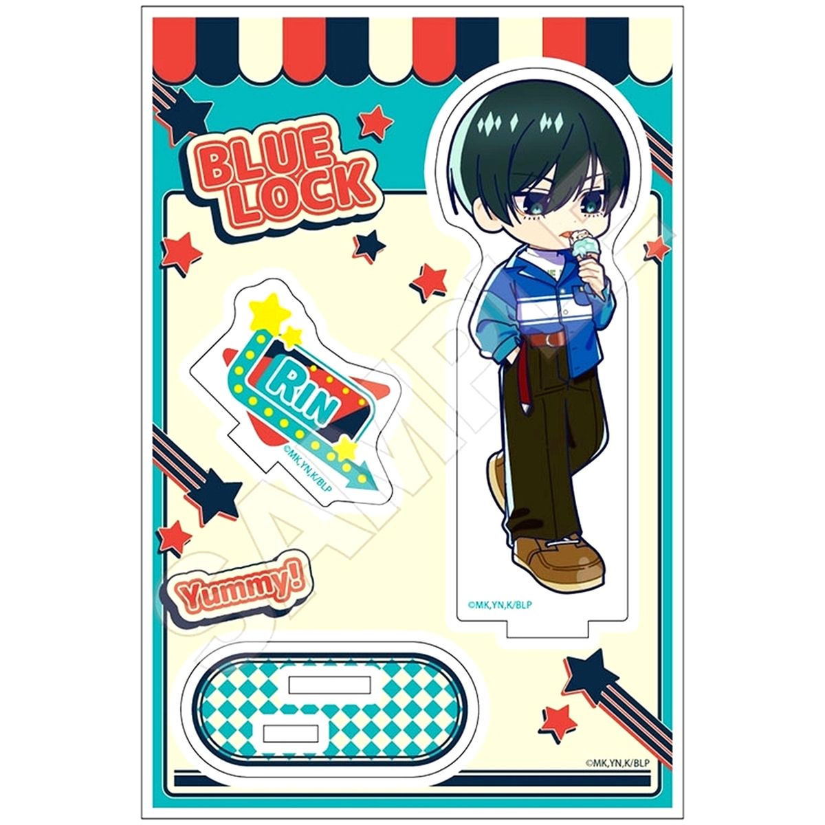 Rin Itoshi NOPPOP American Retro Acrylic Stand Jr. Blue Lock [USED]