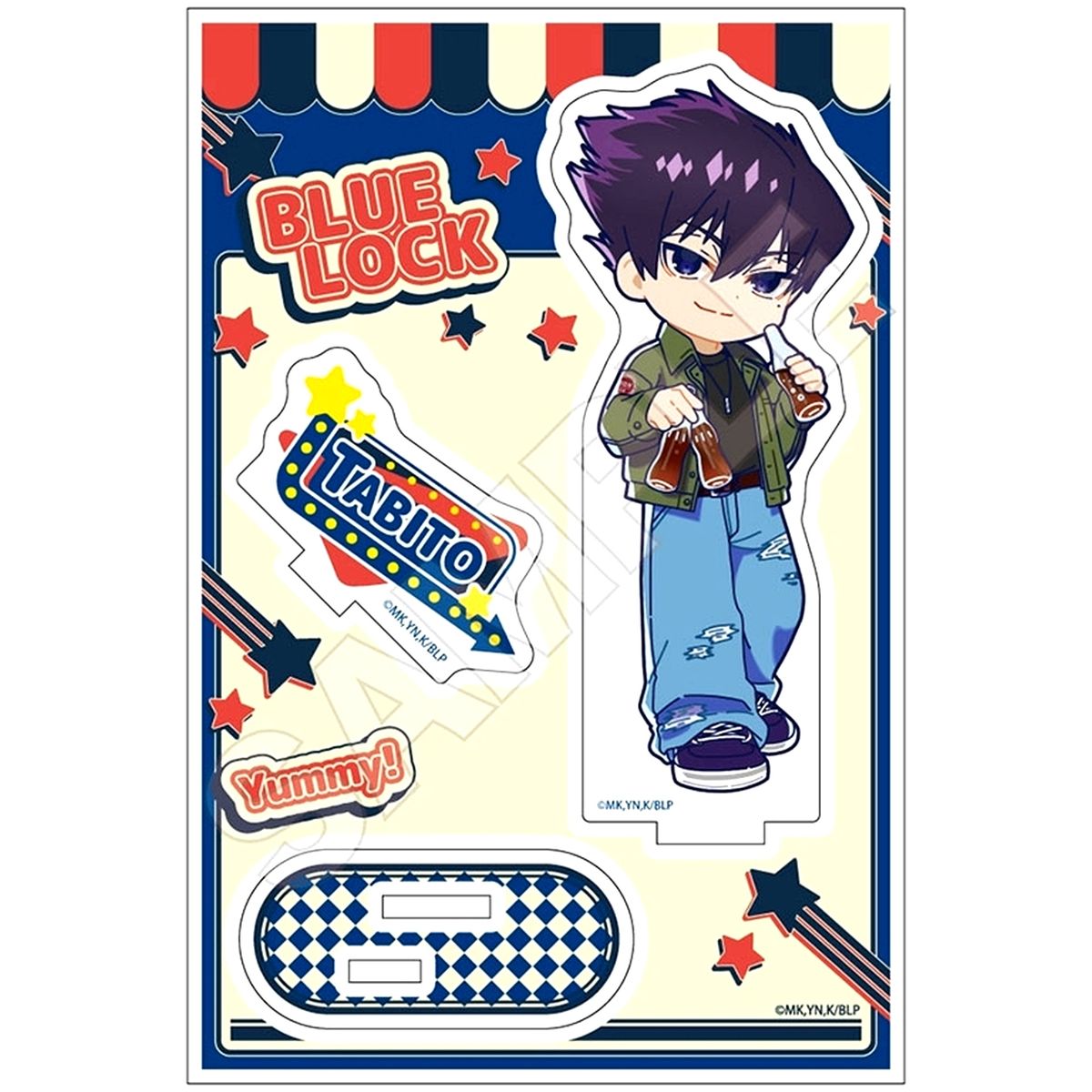 Tabito Karasu Blue Lock NOPPOP American Retro Acrylic Stand Jr. [USED]