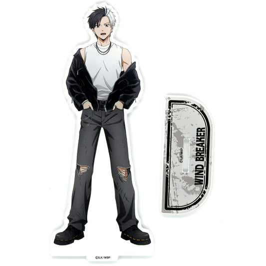 Haruka Sakura WIND BREAKER Acrylic Stand Rock Leather Rock Leather Cafe in TreeVillage [USED]