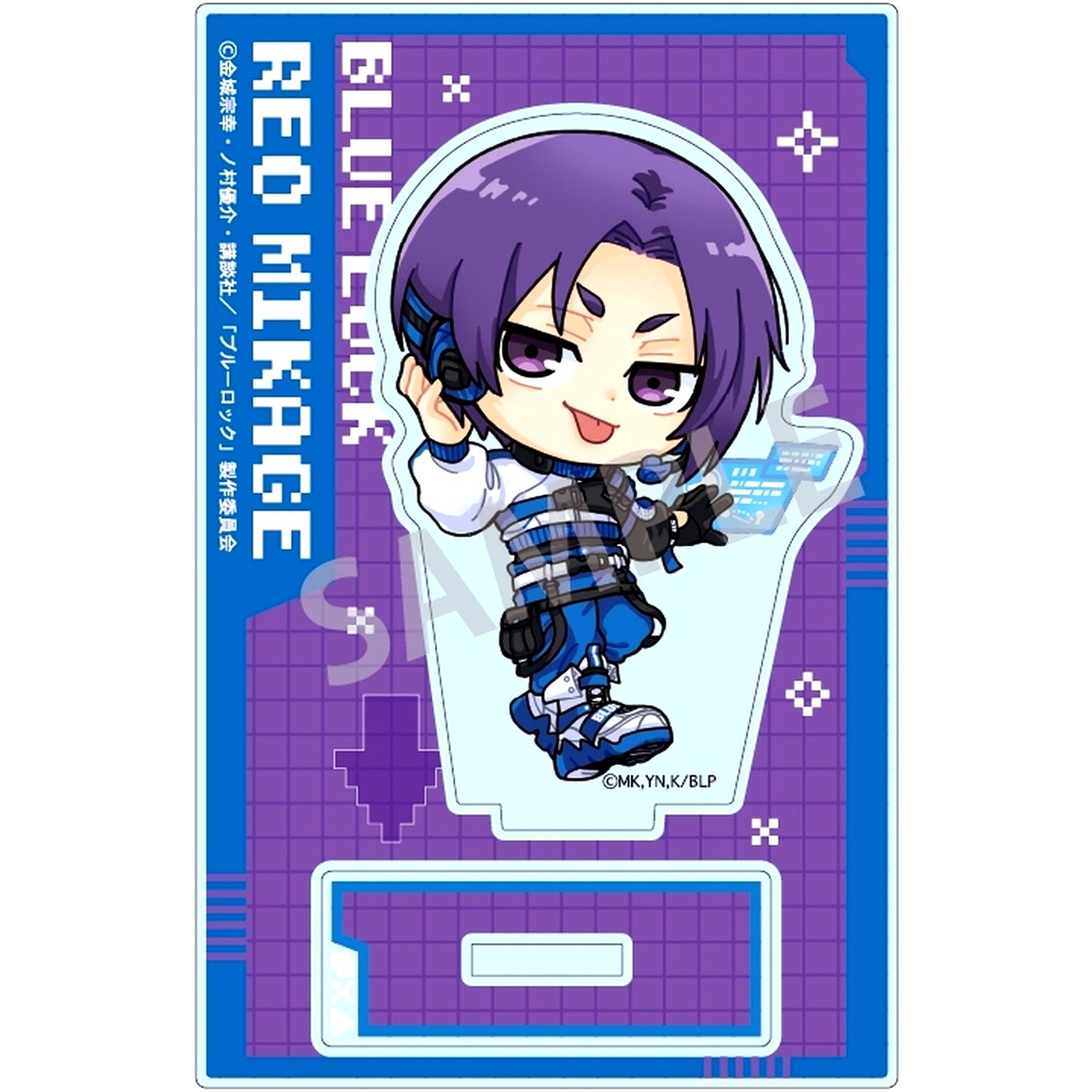 Reo Mikage Mini Acrylic Stand Cyberpunk Revival Illustration Blue Lock [USED]
