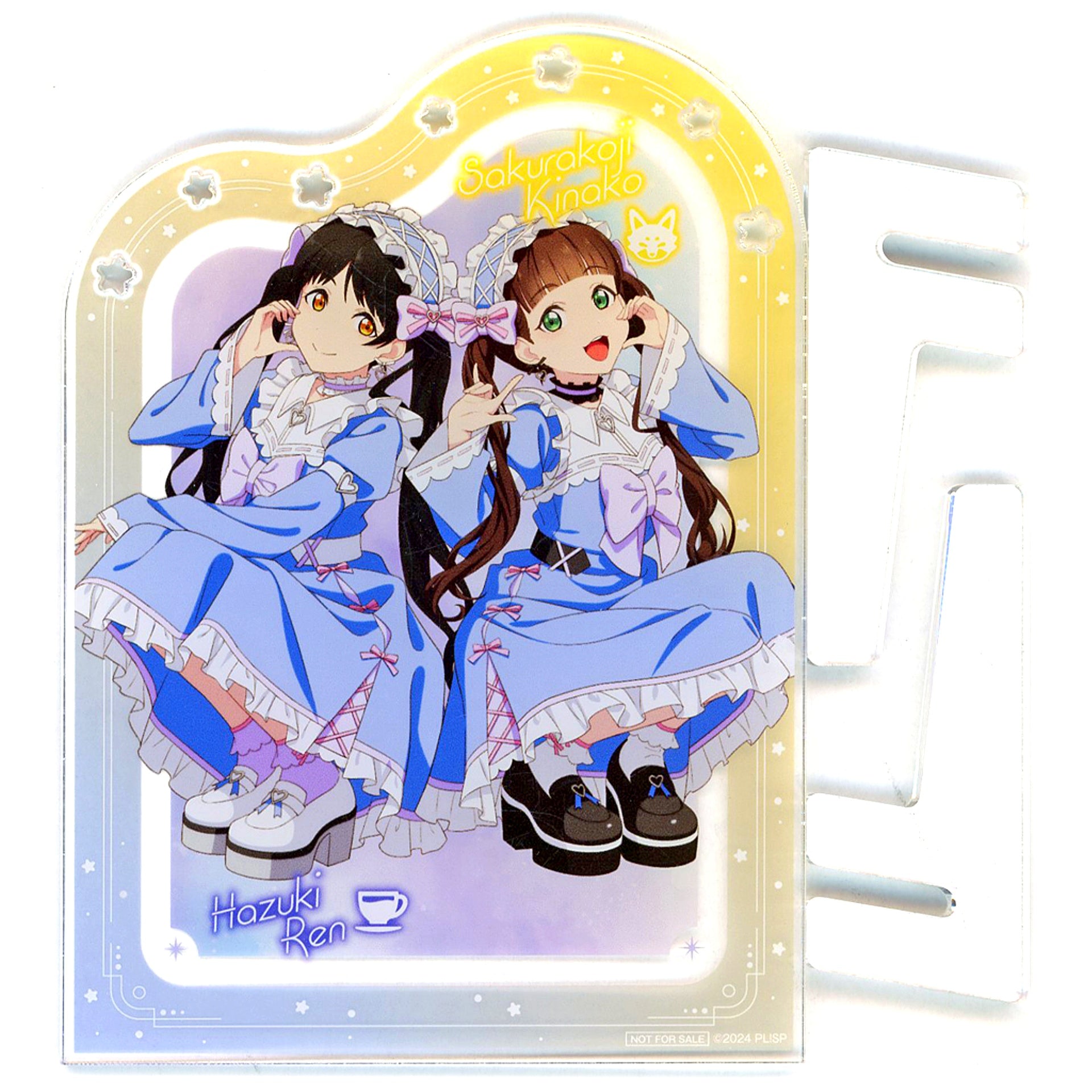 Ren Hazuki & Kinako Sakurakoji Prize A-3 Acrylic Board Gema Kuji Love Live! Superstar!! Yume Kawa Girly Collection 2025 Mini Kuji [USED]