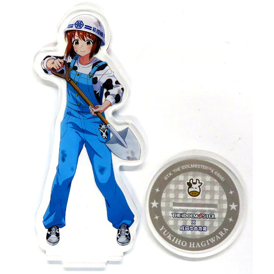 Yukiho Hagiwara The Idolmaster x Narita Dream Dairy Farm Aiming for the Top of Hole Digging! Acrylic Stand [USED]