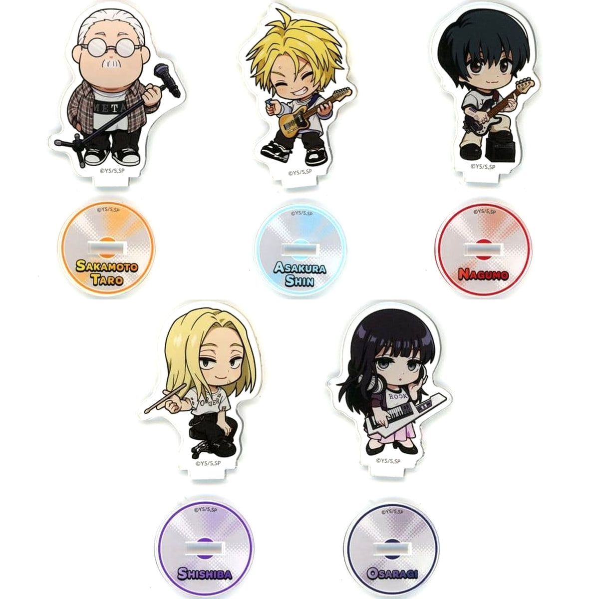 Sakamoto Days Taro Sakamoto & Others All 5 Types Set Mini Acrylic Stand Karaoke Manekineko Limited Acrylic Stands [USED]