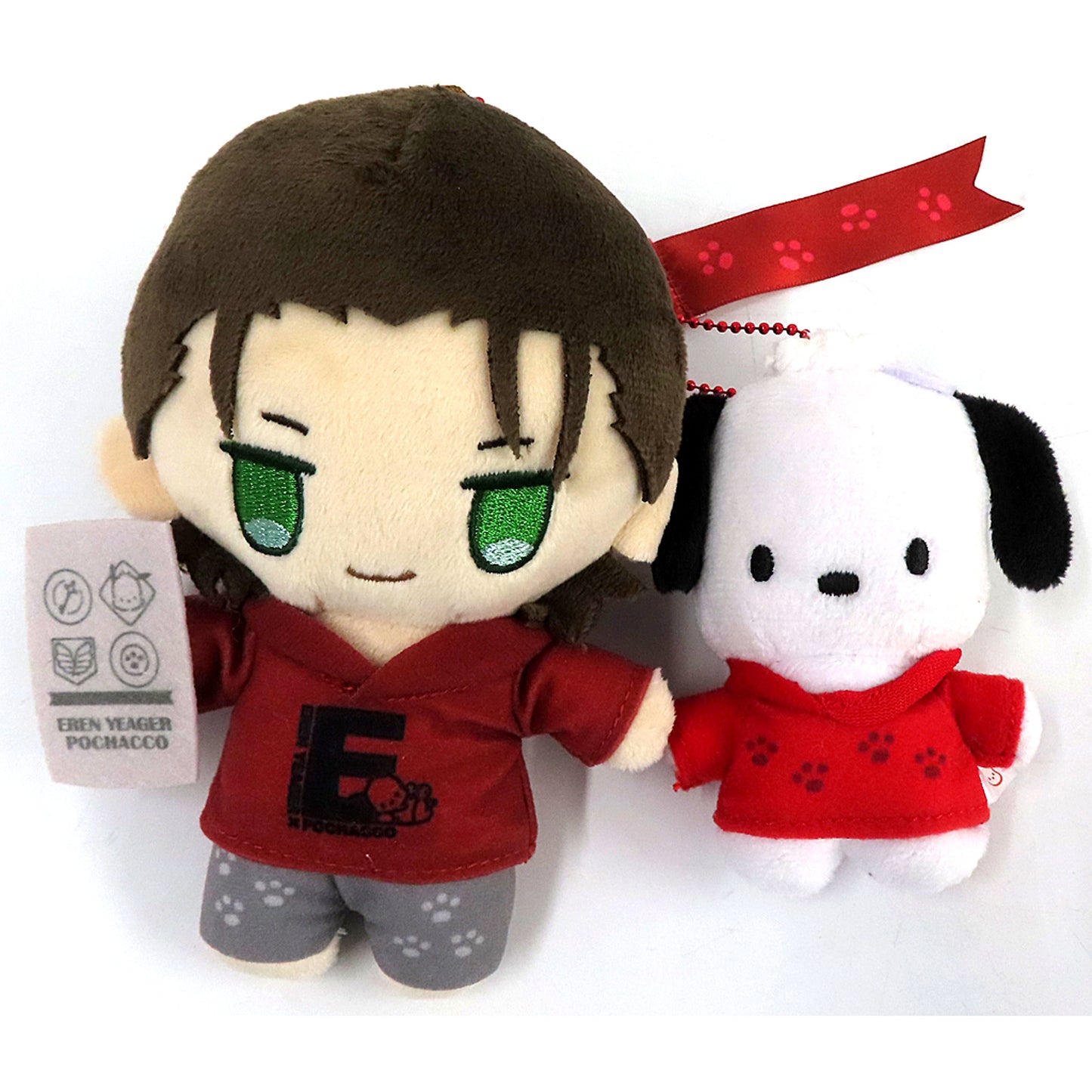 Eren Yeager x Pochacco Attack on Titan x Sanrio Characters Pair Charm Mascot [USED]