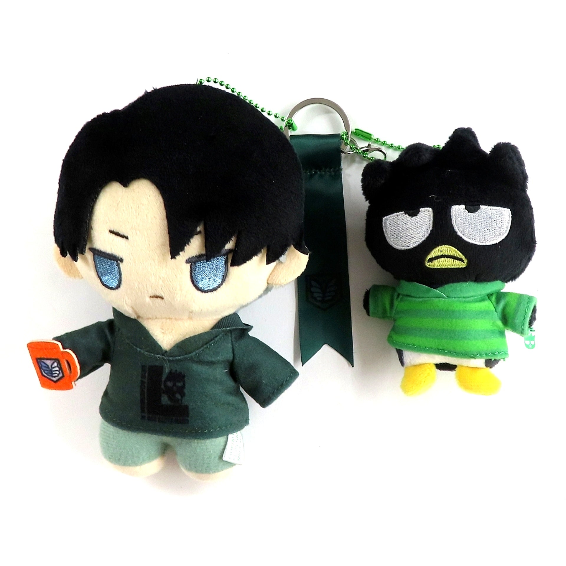 Levi Ackerman x Bad Badtz-Maru Attack on Titan x Sanrio Characters Pair Charm Mascot [USED]