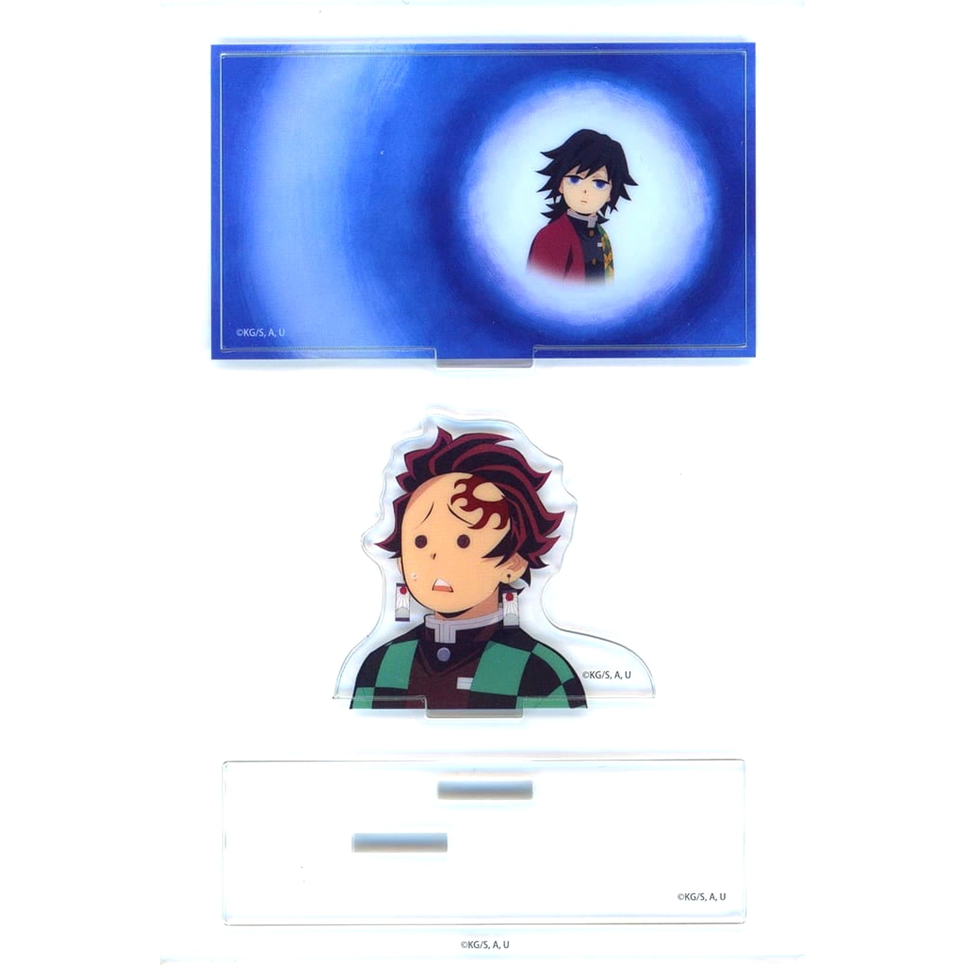 Giyu Tomioka & Tanjiro Kamado Demon Slayer: Kimetsu no Yaiba Water Hashira and Insect Hashira Cafe in ufotable Cafe/Machi Asobi Cafe Giyu Tomioka Random Mini Diorama Acrylic Stand [USED]