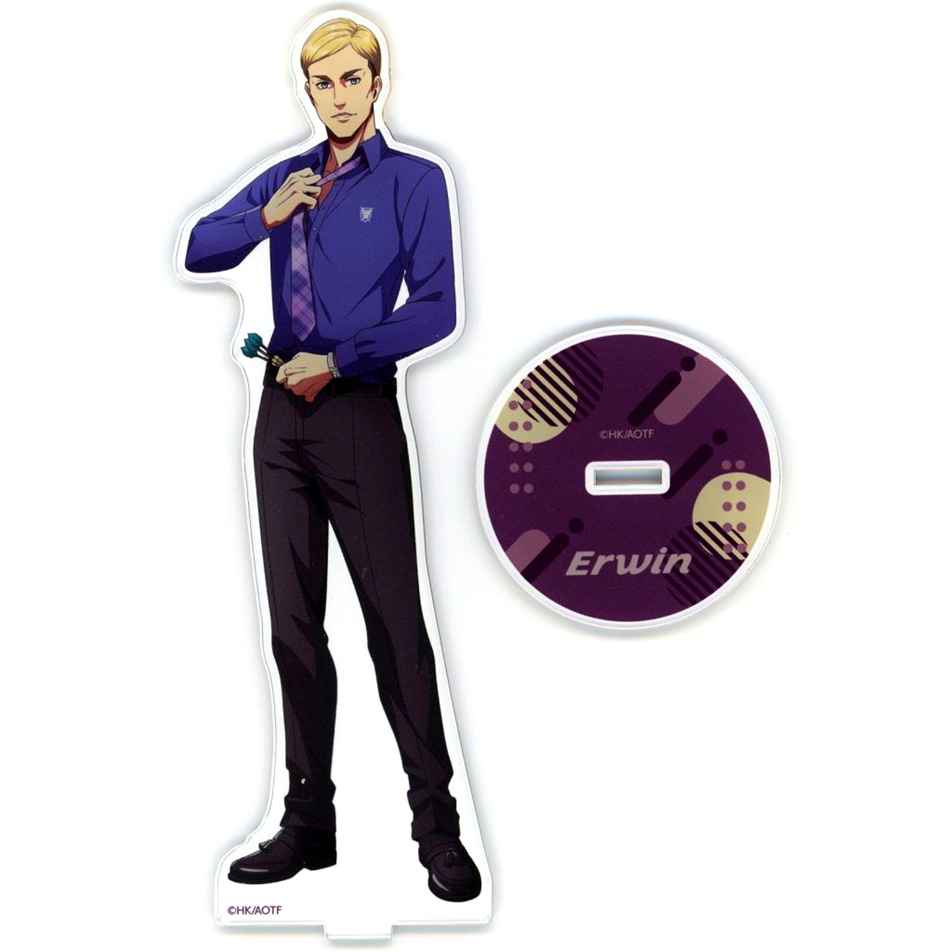 Erwin Smith Attack on Titan x ROUND1 Drawn Retro Style Fashion Ver. BIG Acrylic Stand [USED]