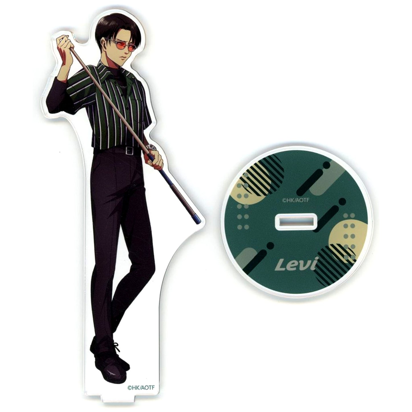 Levi Ackerman Attack on Titan Drawn Retro Style Fashion Ver. BIG Acrylic Stand ROUND1 [USED]